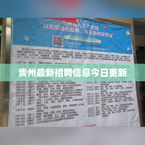 贵州最新招聘信息今日更新
