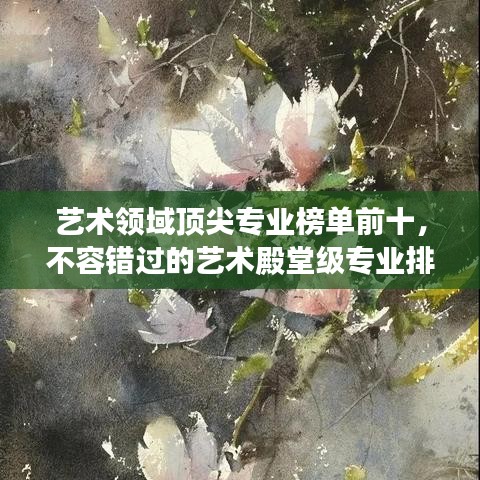 艺术领域顶尖专业榜单前十，不容错过的艺术殿堂级专业排名！