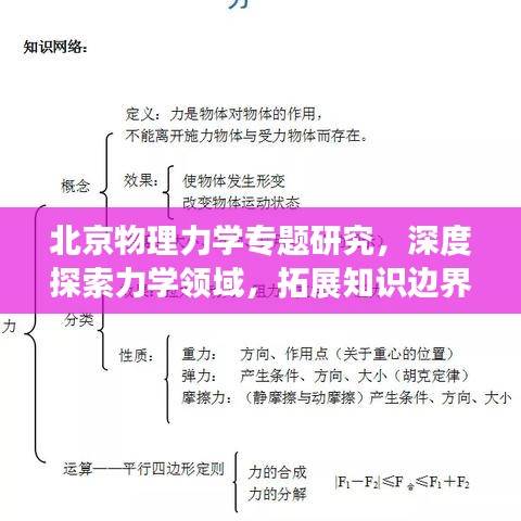 北京物理力学专题研究，深度探索力学领域，拓展知识边界