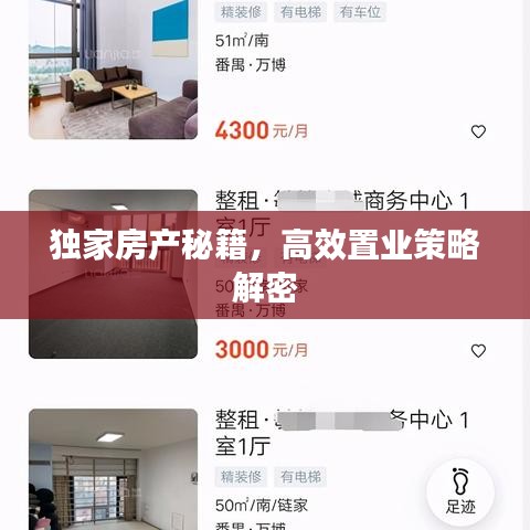 独家房产秘籍，高效置业策略解密