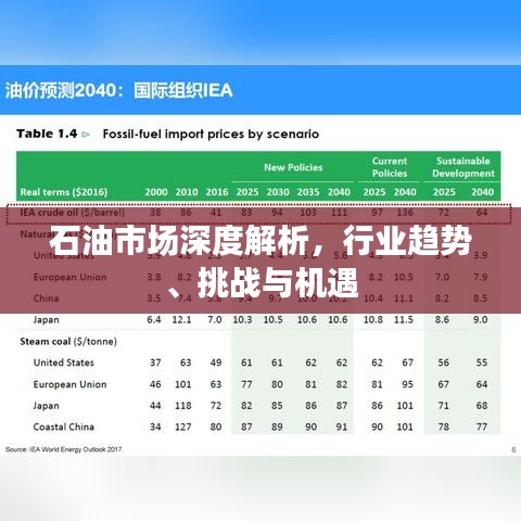 石油市场深度解析，行业趋势、挑战与机遇
