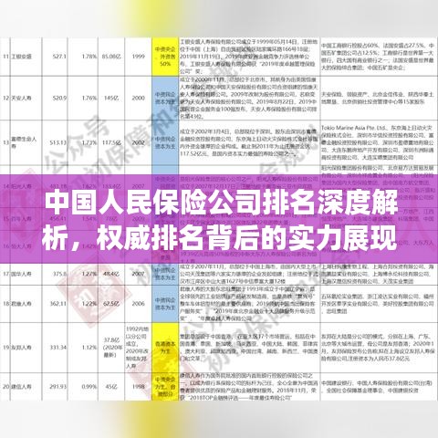 中国人民保险公司排名深度解析，权威排名背后的实力展现！